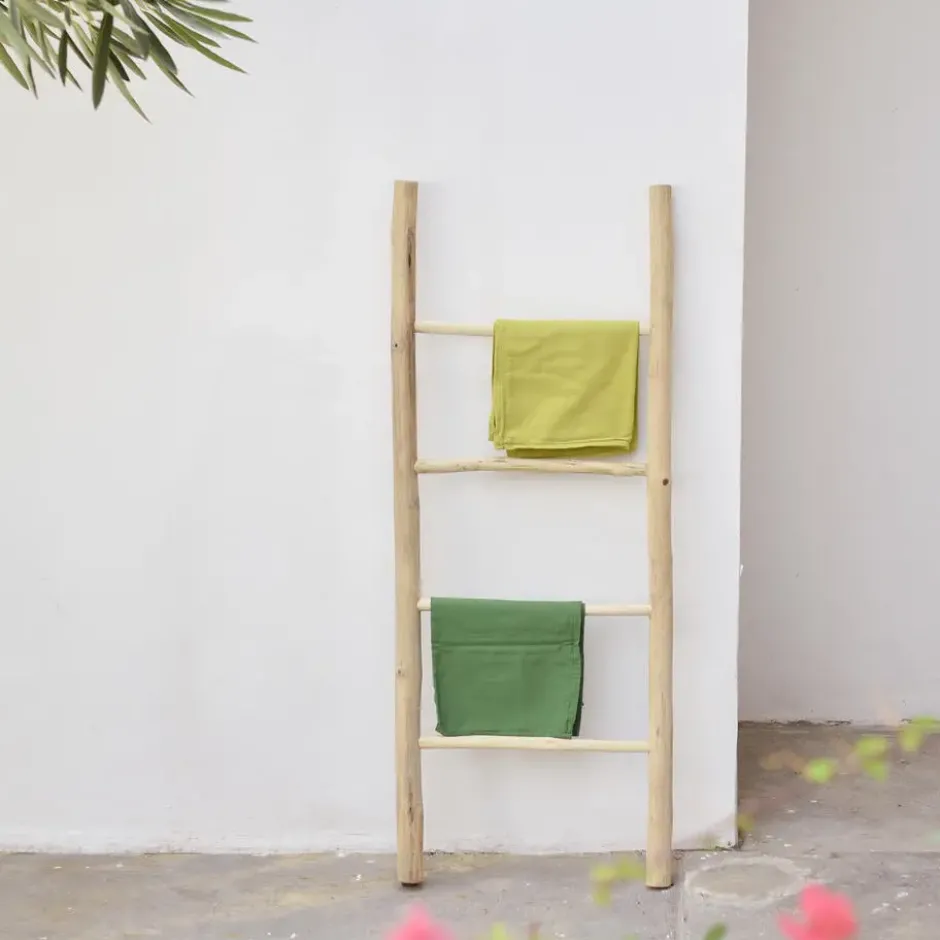 Wandplank ladder 4 niveaus van massief hout