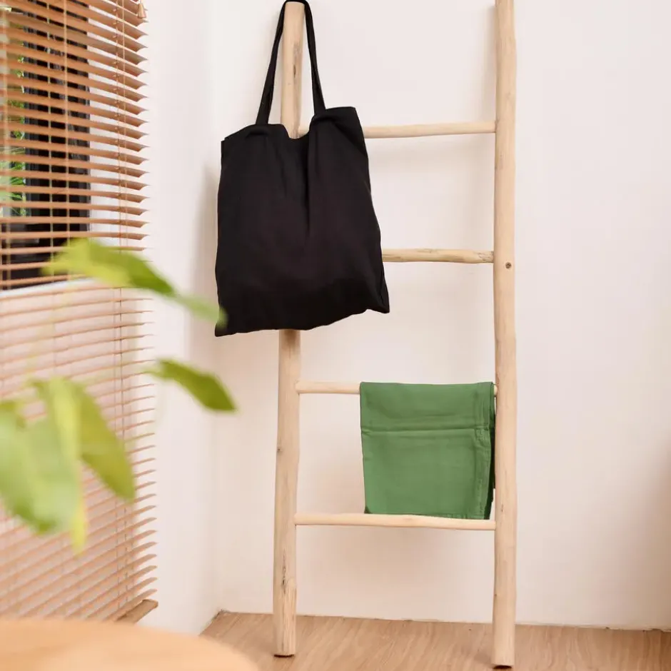 Wandplank ladder 4 niveaus van massief hout