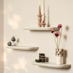 Wandplank Zand - Set van 3 - 60x20x15cm - Gusta