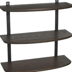 Wandrek Daan - donkerbruin essenhout - 60x60x24 cm