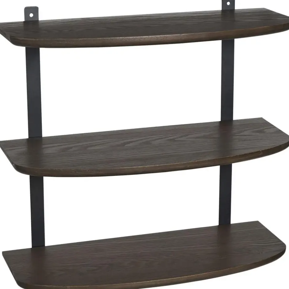 Wandrek Daan - donkerbruin essenhout - 60x60x24 cm