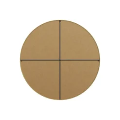 Wandspiegel RONDIA - 150 cmx4 cmx150 cm - Goudkleurig Hout paneel Metaal