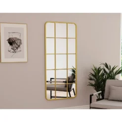 Wandspiegel SCIARA - 60 cmx3 cmx140 cm - Goudkleurig Metaal