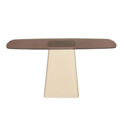 Wandtafel Crème Glas/Staal - 140x40x76cm - Brix Mylon