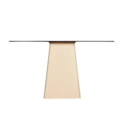 Wandtafel Crème Glas/Staal - 140x40x76cm - Brix Mylon
