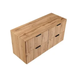Wastafelmeubel ZEVARA - 120 cmx46 cmx57 cm - Natuurlijk licht Hout paneel
