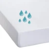 Waterdichte matrasbeschermer molton - wit - 80x200 cm