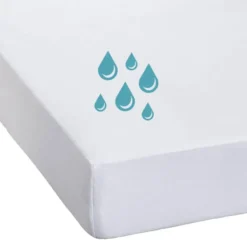 Waterdichte matrasbeschermer molton - wit - 120x200 cm
