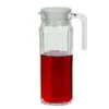 Waterkan - met deksel - 1,1L - glas - schenkkan - waterkaraf