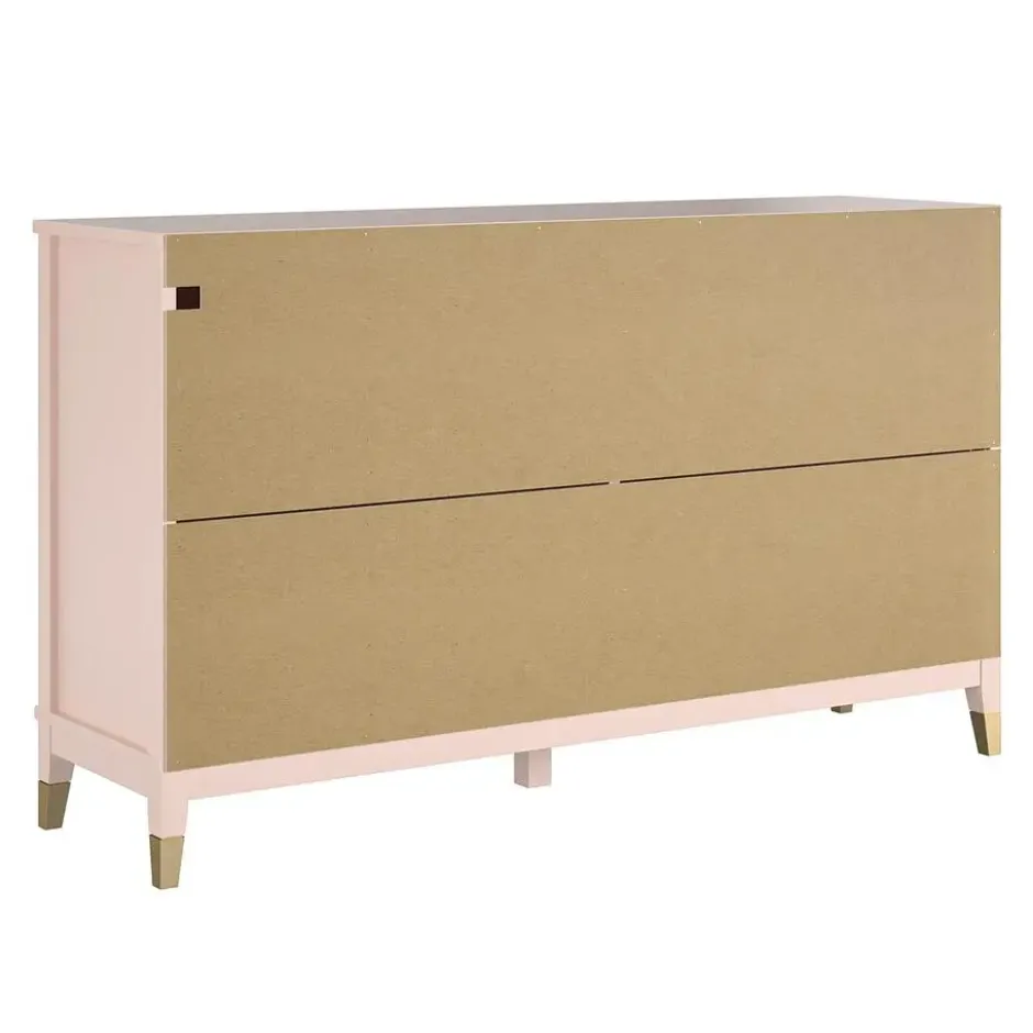 Westerleigh - Commode met 6 laden in roze MDF