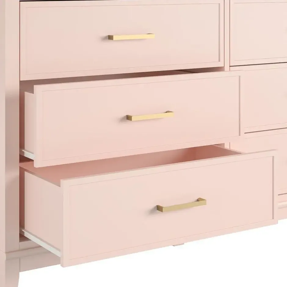 Westerleigh - Commode met 6 laden in roze MDF