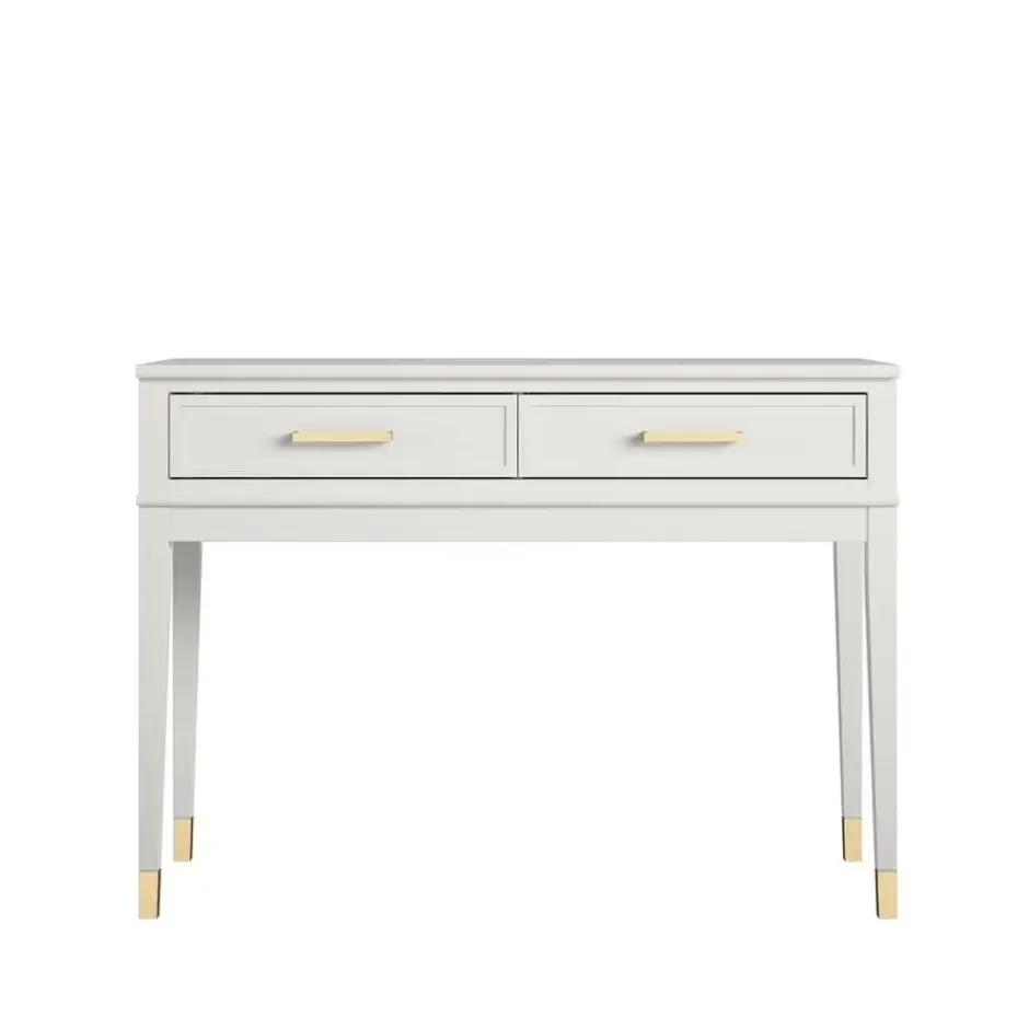 Westerleigh - Consoletafel met 2 laden in wit MDF