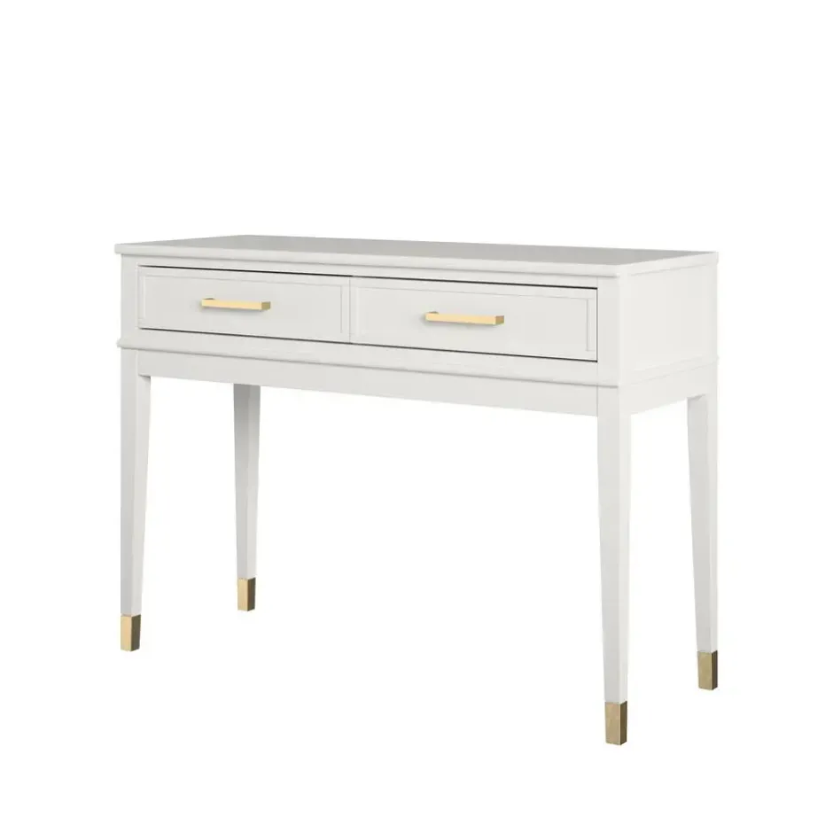 Westerleigh - Consoletafel met 2 laden in wit MDF