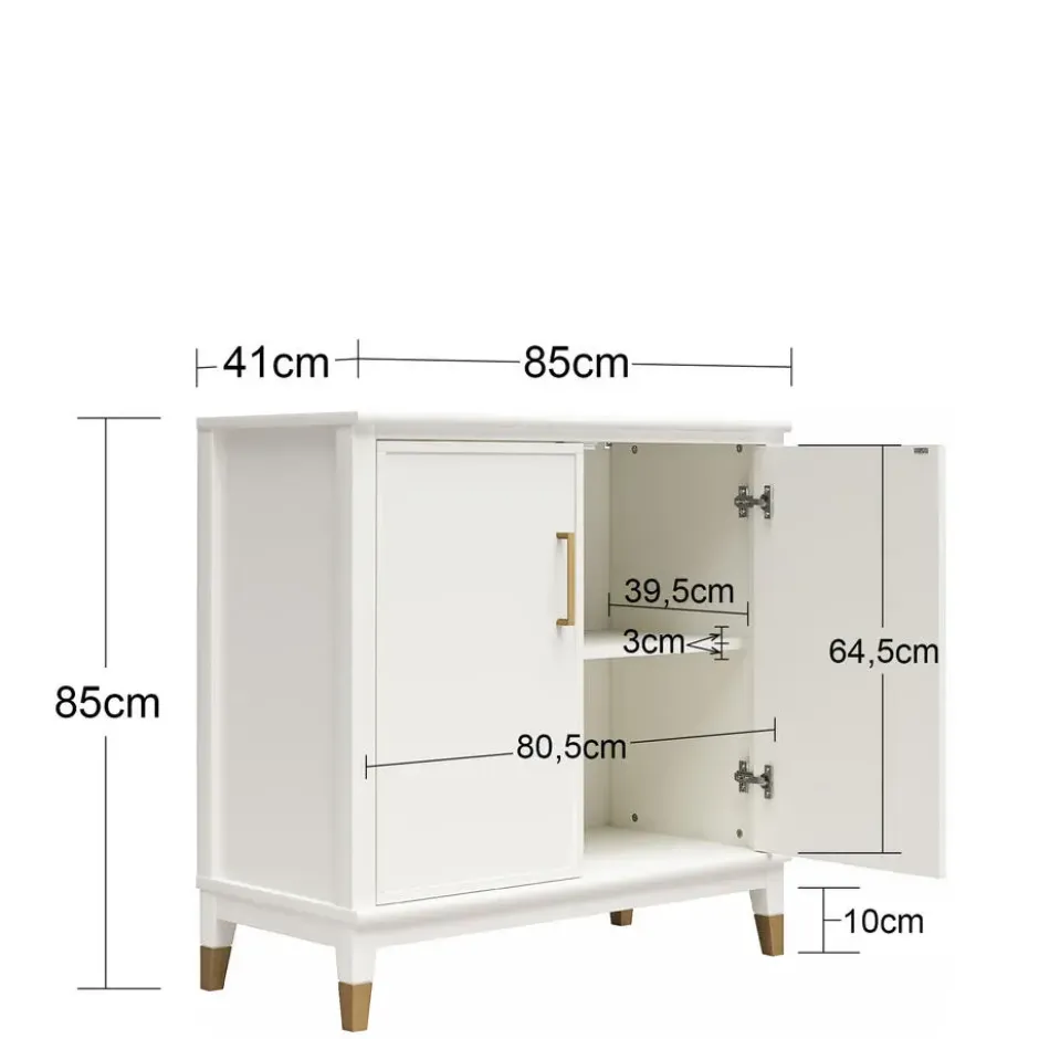 Westerleigh - Dressoir met 2 deuren in groen MDF