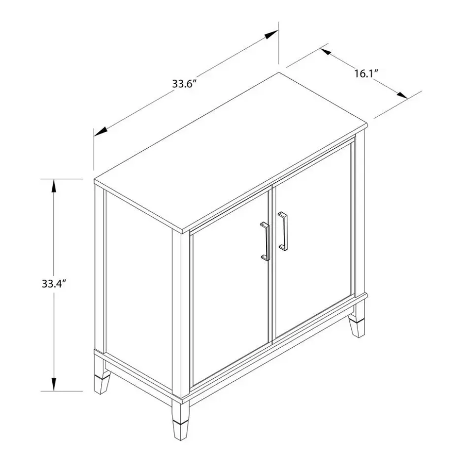 Westerleigh - Dressoir met 2 deuren in groen MDF