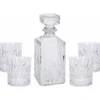 Whisky karaf - inclusief 4 glazen - glas - 900 ml