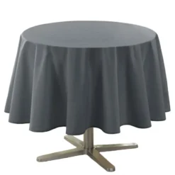 Wicotex Tafellaken - donkergrijs - rond - polyester - 180 cm