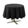 Wicotex Tafellaken - zwart - rond - polyester - 180 cm