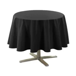 Wicotex Tafellaken - zwart - rond - polyester - 180 cm