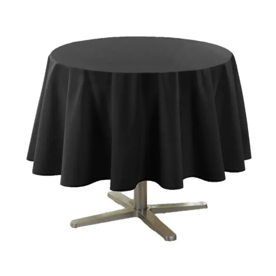 Wicotex Tafellaken - zwart - rond - polyester - 180 cm