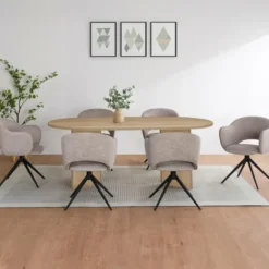 Wigan eettafel 200x100 cm eikenlook – 10-persoons ruime tafel
