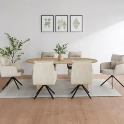 Wigan eettafel 200x100 cm eikenlook – 10-persoons ruime tafel