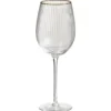 Wijnglazen Camille - transparant/goudkleur - 570 ml - 2 stuks