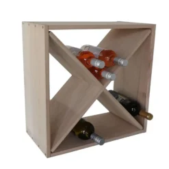 Wijnrek met kruis - 50 x 50 cm - Hout