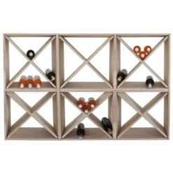 Wijnrek met kruis - 50 x 50 cm - Hout