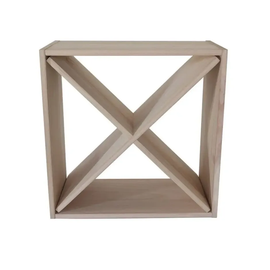 Wijnrek met kruis - 50 x 50 cm - Hout