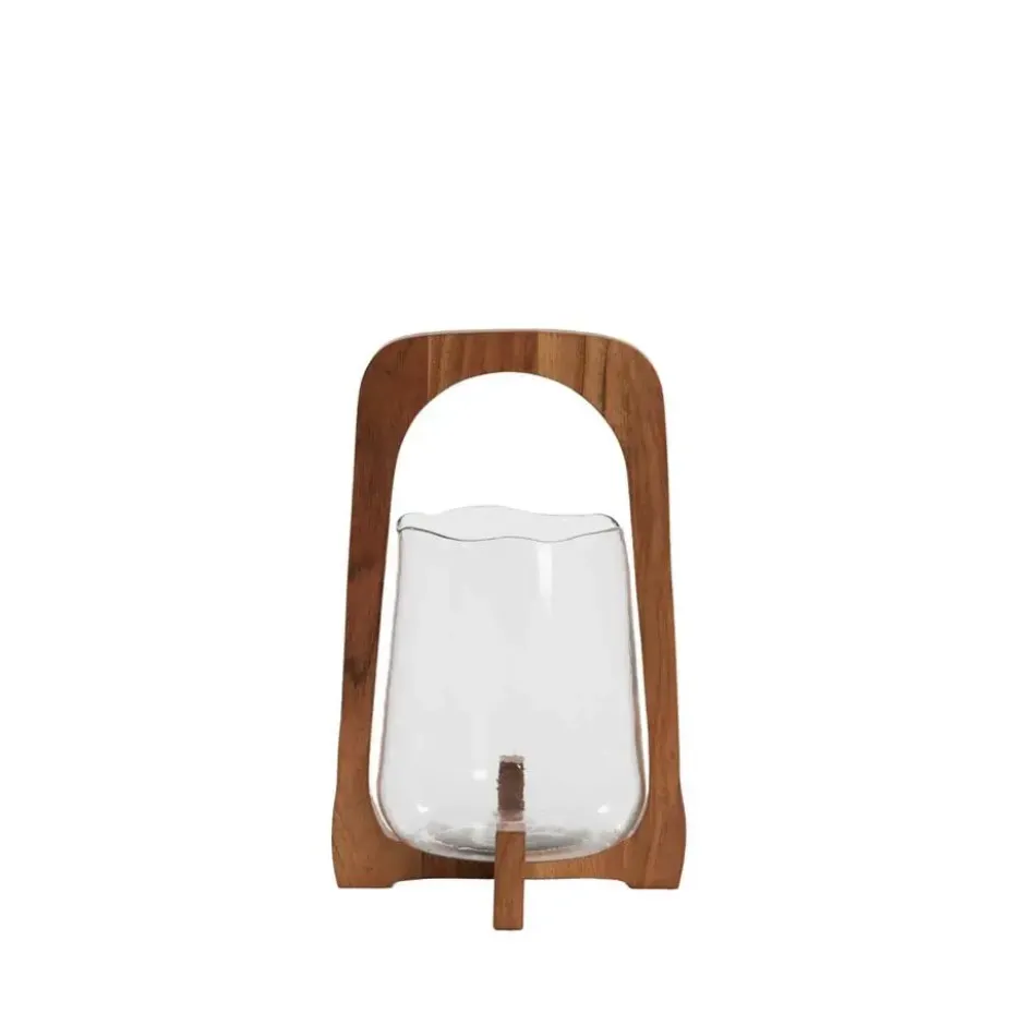 Windlicht Anosy - Bruin - 21.5x21.5x35cm
