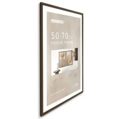 Wissellijst hout Poster 50x70 walnoot - 50x70 - Walnoot