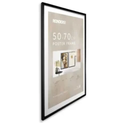 Wissellijst hout Poster 50x70 zwart - 50x70 - Zwart