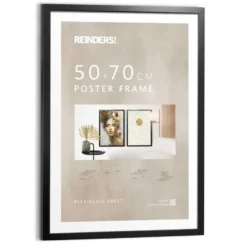 Wissellijst hout Poster 50x70 zwart - 50x70 - Zwart