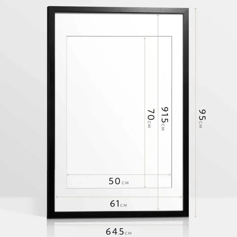 Wissellijst hout Poster 61x91,5 Zwart 2-pack - 61x91,5 - Zwart