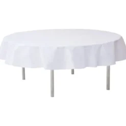 Wit rond tafelkleed/tafellaken 180 cm non woven polypropyleen