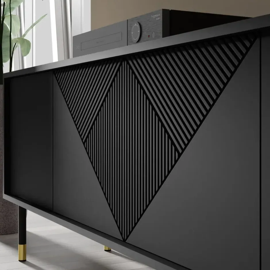 WOODY dressoir 4D 180 cm mat zwart