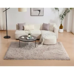 Woonkamertapijt ARDELA - 230 cmx160 cm - Taupe Beige Stof