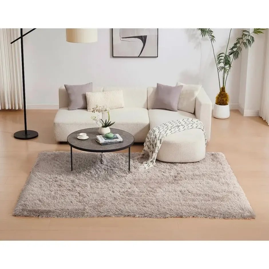 Woonkamertapijt ARDELA - 230 cmx160 cm - Taupe Beige Stof