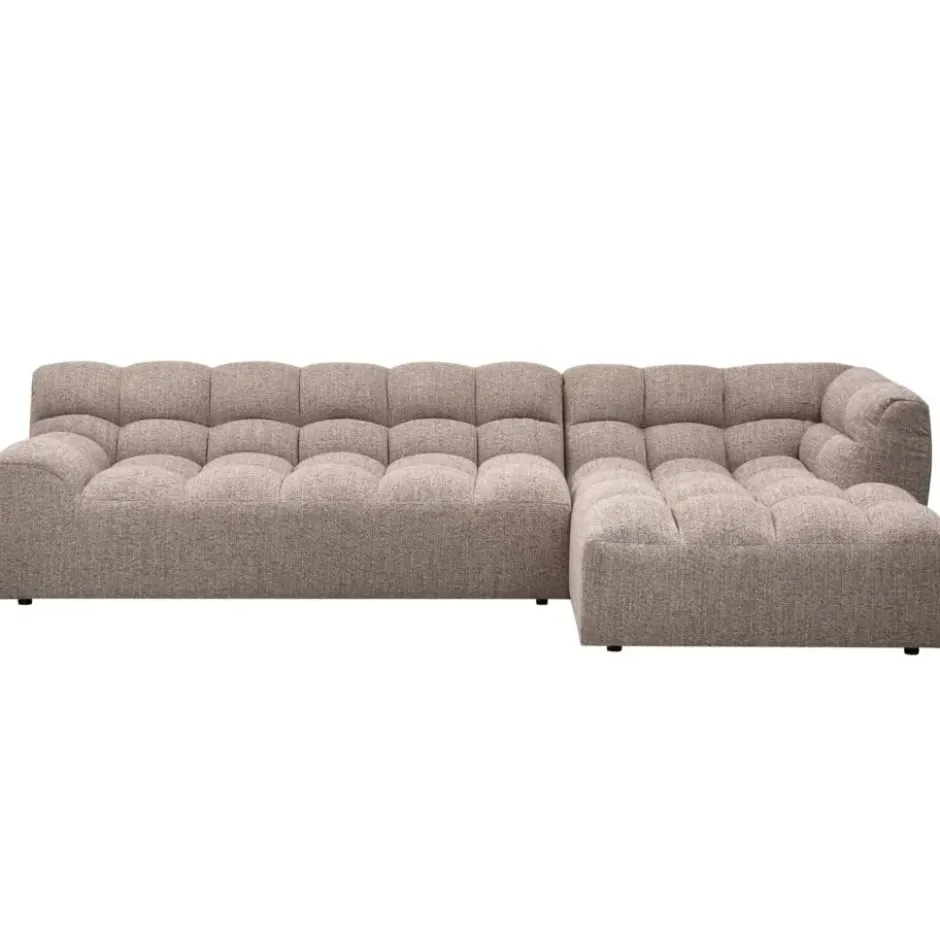 WOOOD Allure Chaise Longue Bank - Stof - Bruin Melange - 79x324x165