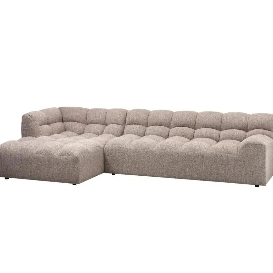 WOOOD Allure Chaise Longue Bank - Stof - Bruin Melange-79x324x165