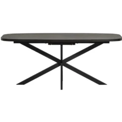 WOOOD Arros Eettafel Uitschuifbaar - Zwart - 75x180/220x90