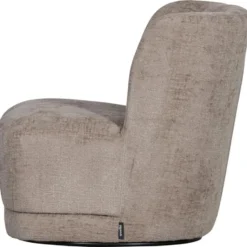 WOOOD Atty Draaifauteuil - Polyester - Zand - 75x74x65