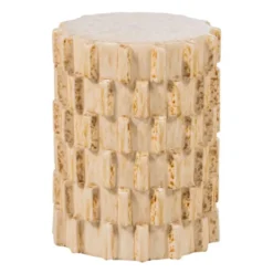 WOOOD Axu Decoratieve Bijzettafel Ø 35 CM - Keramiek - Zand - 45x35x35