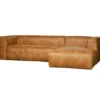 WOOOD Bean Hoekbank Rechts - Ecoleer - Cognac - 73x305x96