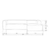 WOOOD Bean Hoekbank Rechts - Ribstof - Travertin - 73x305x96