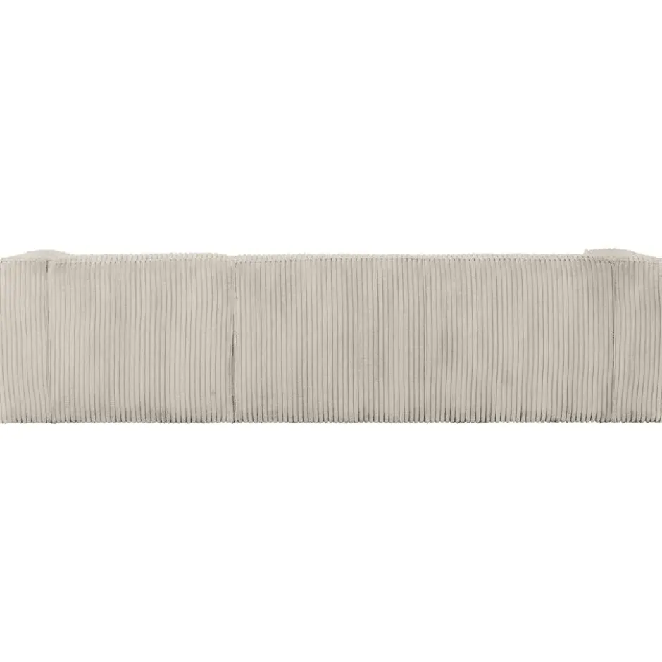 WOOOD Bean Hoekbank Rechts - Ribstof - Naturel - 73x305x96