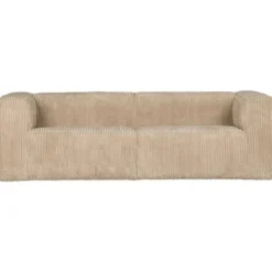 WOOOD Bean 3,5-Zits Bank - Ribstof - Travertin - 73x242x96