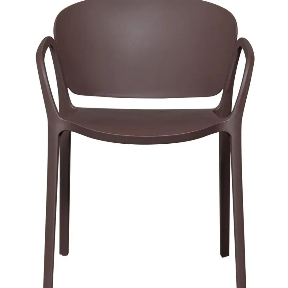 WOOOD Bent Tuinstoelen - Kunststof - Paars/Bruin - Set van 2