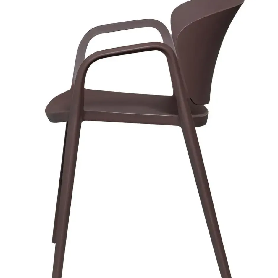 WOOOD Bent Tuinstoelen - Kunststof - Paars/Bruin - Set van 2